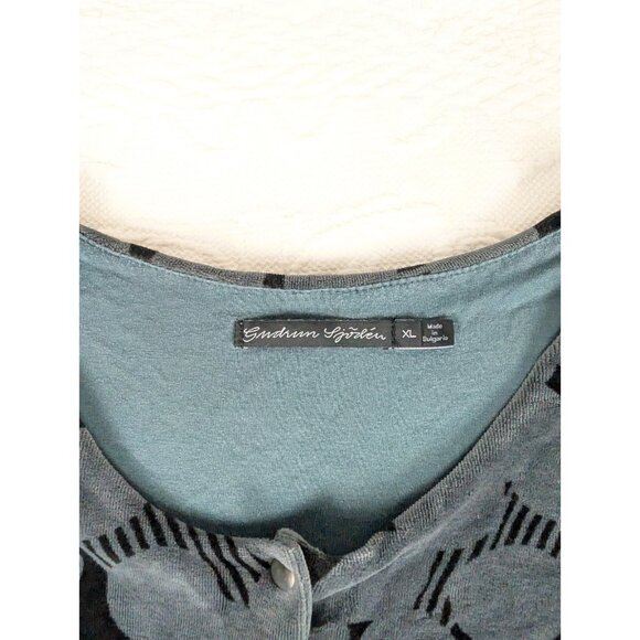 Gudrun Sjoden Tunic top( XL) & skirt(  ) set Velour Velvet Geometric Floral READ - Picture 8 of 16